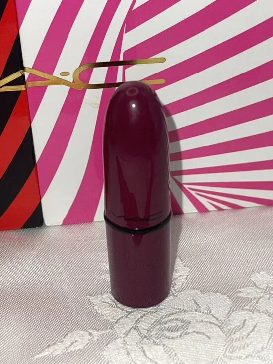 MAC Mini Lipstick Rebel Satin A21 Berry Plum Classic Travel Size New No Box - Picture 8 of 11